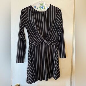 Black and White Striped Dress